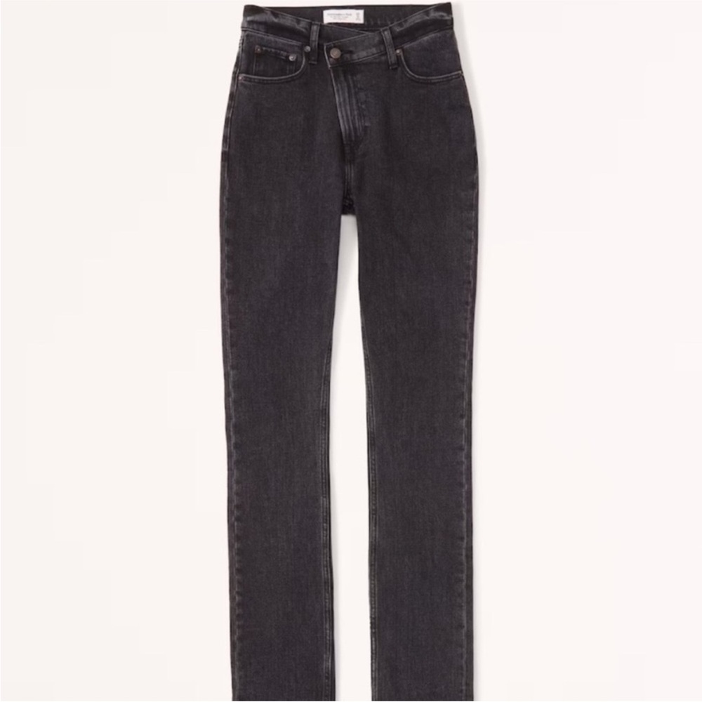 Abercrombie & Fitch 90's slim straight ultra rise jeans Black Size 27